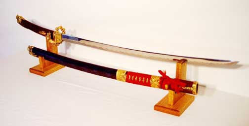 Samurai Ninja Katana Japanese Sword Display Case Sword Rack Holder Stand 